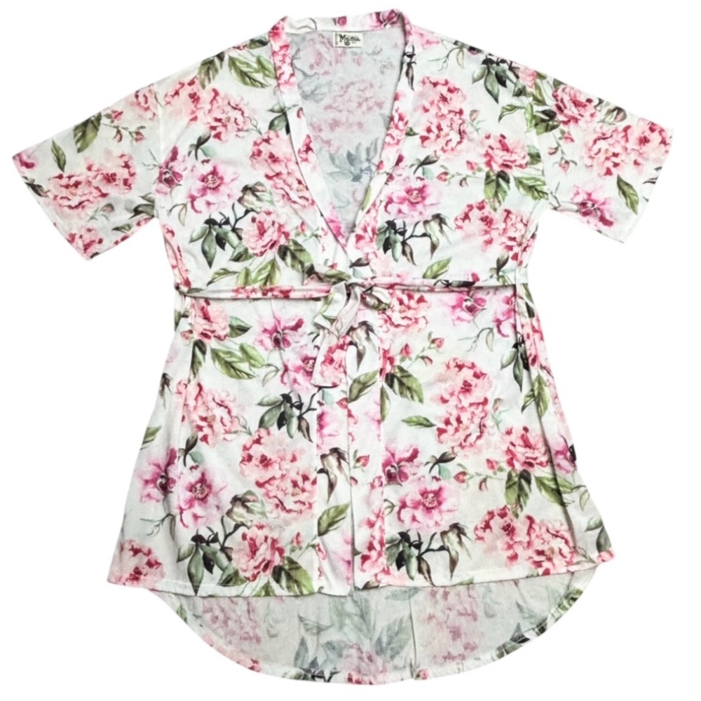 Show Me Your Mumu Broe Robe in Garden of Blooms Pink & Green Floral Print O/S